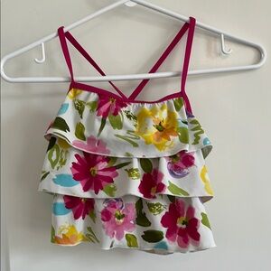 Gymboree floral bathing suit top size 10